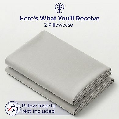 American Soft Linen 100% Cotton Sateen 2-piece Pillowcase Set