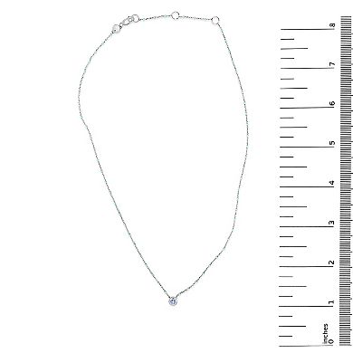 Haus of Brilliance Sterling Silver Gemstone Bead Chain Necklace