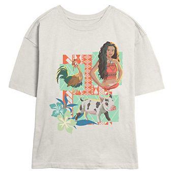 Juniors' Disney's Moana & Buddies Skimmer Graphic Tee