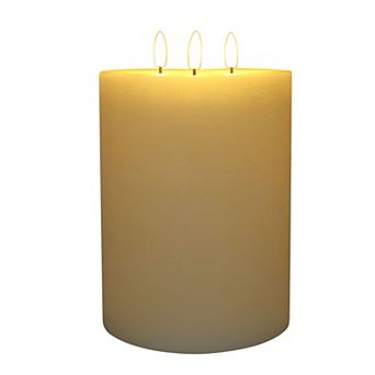 Sonoma Goods For Life® 3-Wick Textured Wax LED Pillar Candle