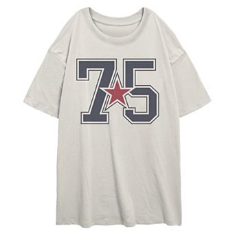 Juniors' 75 Star Oversized Graphic Tee