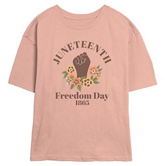 Junior's Juneteenth Freedom Day 1865 Skimmer Graphic Tee
