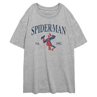 Juniors' Marvel Spider-Man Est. 1962 Oversized Graphic Tee