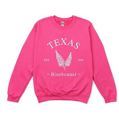 Embroidered Texas Bluebonnet Sweatshirt