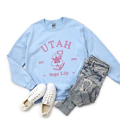Embroidered Utah Sego Flower Sweatshirt