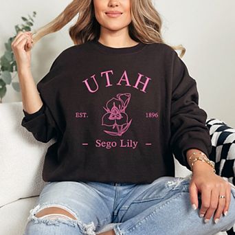 Embroidered Utah Sego Flower Sweatshirt