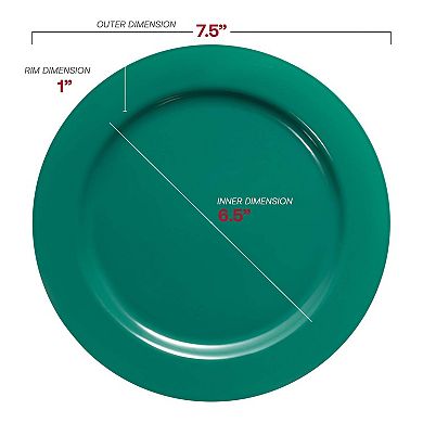 7.5" Green Holiday Plastic Salad Plates - 240 pcs
