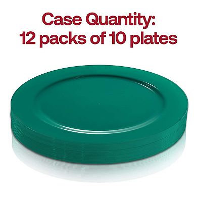 7.5" Green Holiday Plastic Salad Plates - 240 pcs