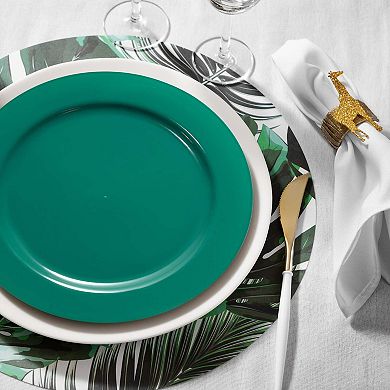 7.5" Green Holiday Plastic Salad Plates - 240 pcs