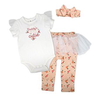 Baby Girls 3 pc Cutie Tulle Leggings Set