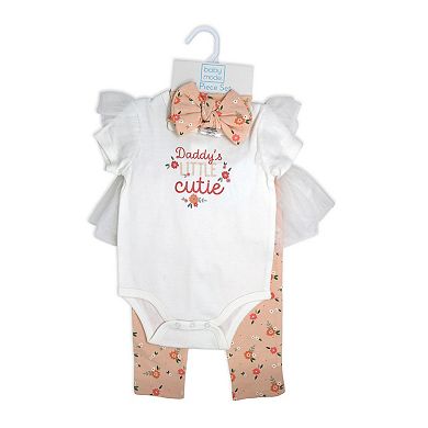 Baby Girls 3 Piece Cutie Tulle Leggings Set