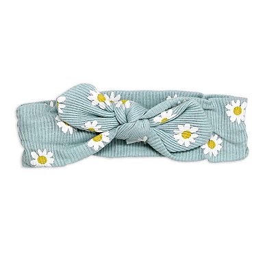 Baby Girls 3 Piece Blue Daisy Pants Set