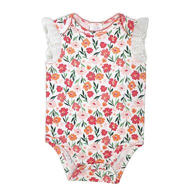 Baby Girls 3 Piece Eyelet Floral Pants Set