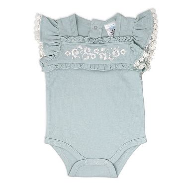 Baby Girls 3 Piece Lacey Denim Pants Set
