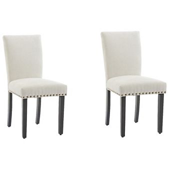 Dining Chairs Set of 2,Fabric Upholstered Parson Dining Chairs with Padded,Modern Kitchen Chairs