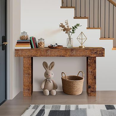 Farmhouse Console Table, Long Sofa Table Behind The Couch, Narrow Sofa Table
