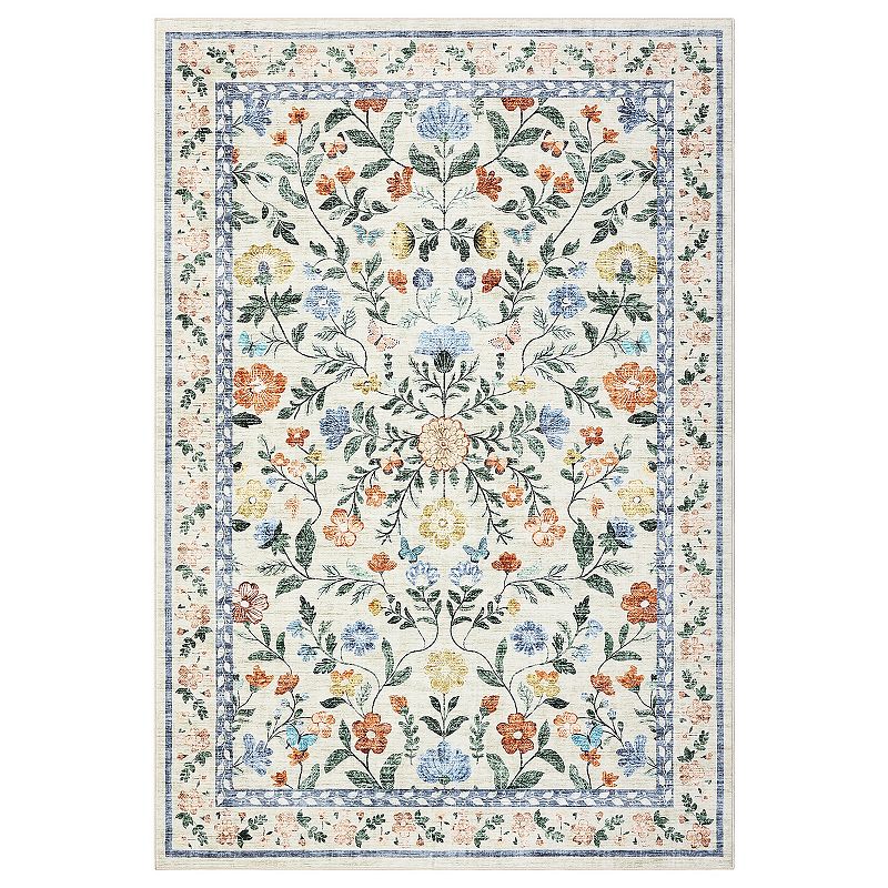GlowSol Machine Washable Area Rug for Living Room Non Slip Pastoral ...