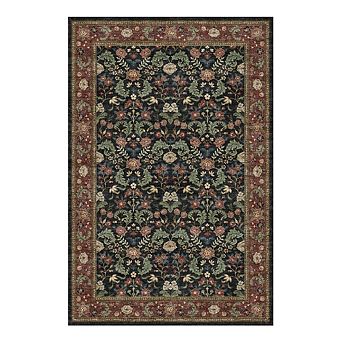 Garvee Vintage Floral Area Rug Machine Washable Ultra Thin Non Slip Carpet for Living Room Hallway