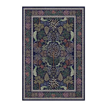 Garvee Pastoral Peacock Forest Area Rug Non Slip Washable Low Pile Rug for Living Room Bedroom