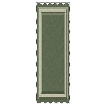 Garvee Modern Scalloped Edge Area Rug Washable Non Slip Pet Friendly Rug for Patio Living Room
