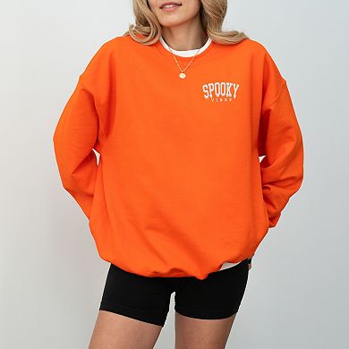 Embroidered Spooky Vibes Sweatshirt