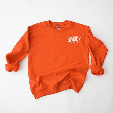 Embroidered Spooky Vibes Sweatshirt