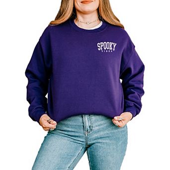 Embroidered Spooky Vibes Sweatshirt