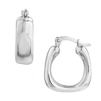Color Romance Sterling Silver Square Hoop Earrings