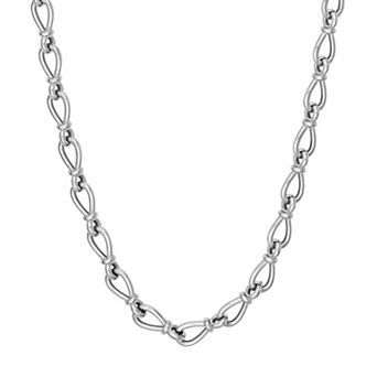 Color Romance Sterling Silver Teardrop Link Necklace
