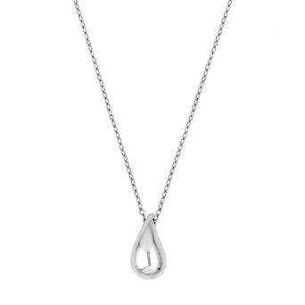 Color Romance Sterling Silver Teardrop Pendant Necklace