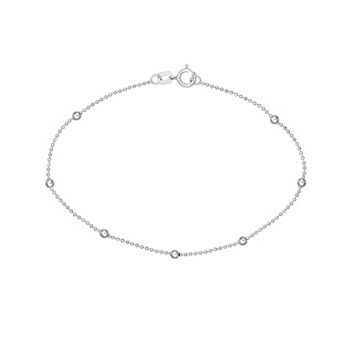 Color Romance Sterling Silver Bead Station Bracelet