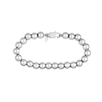Color Romance Sterling Silver Bead Chain Bracelet