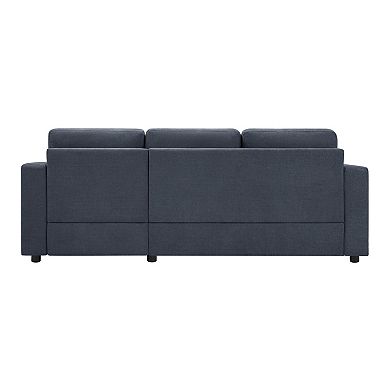 Merax Modern Sectional Sofa 84.6" L-shaped Sofa Couch with a Curved Chaise Lounge