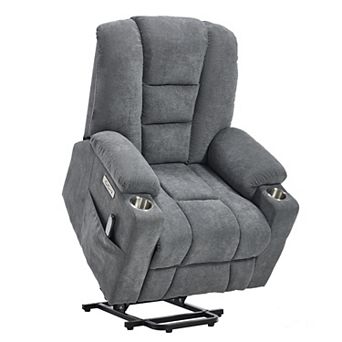 Merax Lift Recliner Chair with Massage and Heat for Elderly, Overstuffed Wide Recliners