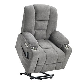 Merax Lift Recliner Chair with Massage and Heat for Elderly, Overstuffed Wide Recliners