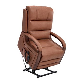 Merax Leatheraire Lift Recliner Chair Dual Motor Infinite Position Up to 350 LBS