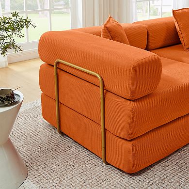 Merax Modular Sectional Sofa with L-Shape Chaise, Boneless Cloud Couch with Deep Seat