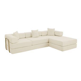 Merax Modular Sectional Sofa with L-Shape Chaise, Boneless Cloud Couch with Deep Seat