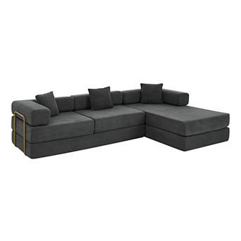 Merax Modular Sectional Sofa with L-Shape Chaise, Boneless Cloud Couch with Deep Seat