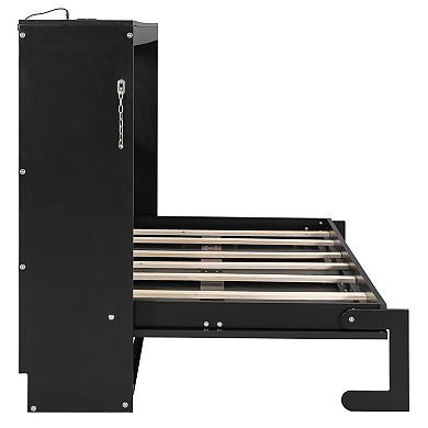 Merax Modern Side-Folding Murphy Bed with Trendy Printed Pattern