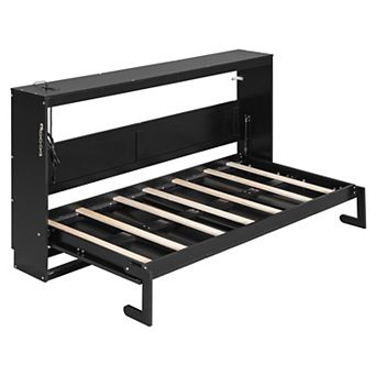 Merax Modern Side-Folding Murphy Bed with Trendy Printed Pattern