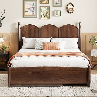 Merax Queen Size Platform Bed With with 2 Big Drawers Twin XL Size Trundle