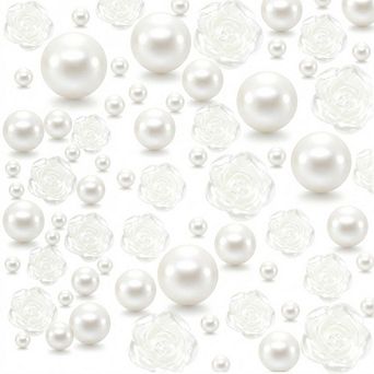 170 pc Vase Filler Set, Artificial Flowers & Beads for Centerpiece Decor
