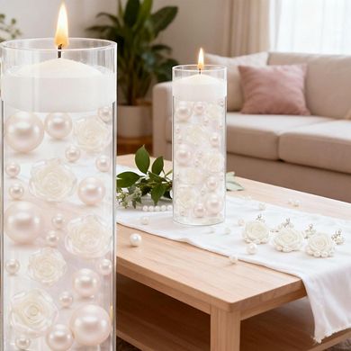 170-Piece Vase Filler Set, Artificial Flowers & Beads for Centerpiece Decor