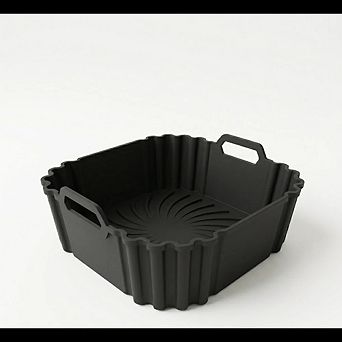 2-Pack 8.5-Inch Silicone Air Fryer Liners, Reusable, Heat-Resistant, Non-Stick