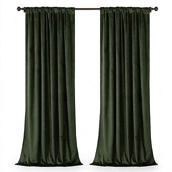 Velvet Blackout Curtains Thermal Insulated Drapes for Room Darkening
