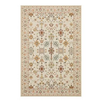 5x7 Washable Floral Boho Area Rug Soft Non-Slip Low Pile Indoor for Bedroom Living Room Nursery