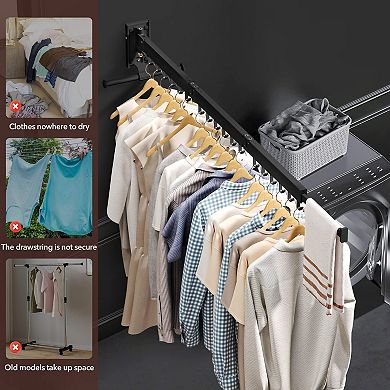 Folding Clothes Hangers With Clips 2 Pack 360° Rotatable Hook Portable Plastic Drying