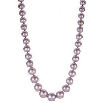 PearLustre by Imperial Sterling Silver Pink Freshwater Cultured Pearl Necklace