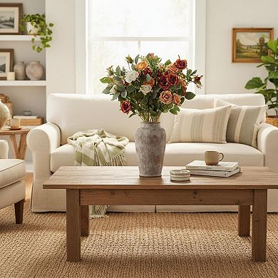 Ceramic Flower Vase Decorative Pottery for Home Table Living Room Entryway Bedroom Bathroom Kitchen